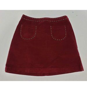 Mossimo Red Velvet Mini Skirt